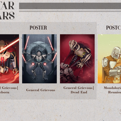 Star wars poster & postcard