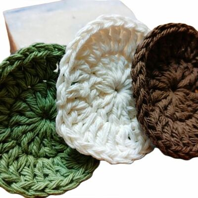 Crochet make up disks bundle of 3
