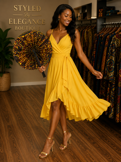 Ankara Printed Fan XL