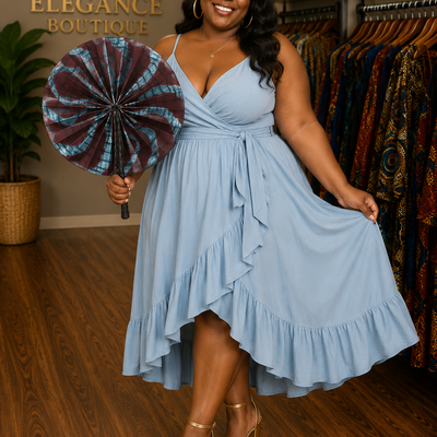 Ankara printed fan xl