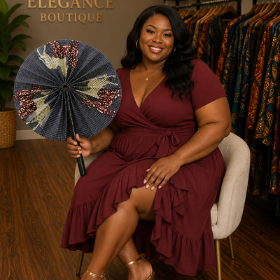 Ankara printed fan xl