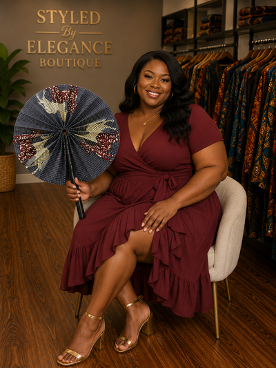 Ankara Printed Fan XL