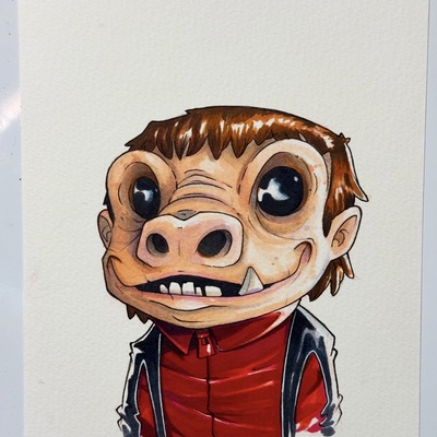 Snaggletooth star wars day sketch original art
