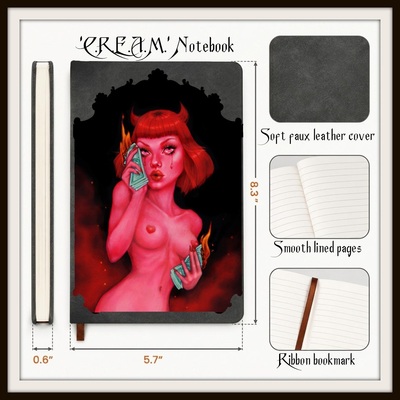 Leatherette Notebook 'C.R.E.A.M.' 
