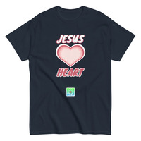 Jesus Heart Unisex Classic Graphic Tee | Trendy Y2K Faith Streetwear T-Shirt, Christian Aesthetic Heavyweight Cotton Shirt - Thumbnail 1