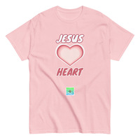 Jesus Heart Unisex Classic Graphic Tee | Trendy Y2K Faith Streetwear T-Shirt, Christian Aesthetic Heavyweight Cotton Shirt - Thumbnail 4