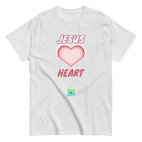 Jesus Heart Unisex Classic Graphic Tee | Trendy Y2K Faith Streetwear T-Shirt, Christian Aesthetic Heavyweight Cotton Shirt - Thumbnail 6