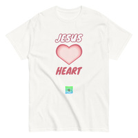 Jesus Heart Unisex Classic Graphic Tee | Trendy Y2K Faith Streetwear T-Shirt, Christian Aesthetic Heavyweight Cotton Shirt - Thumbnail 7