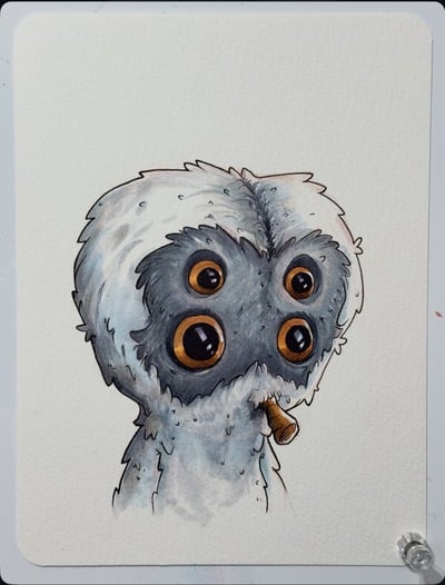Muftak Star Wars Day Sketch Original Art