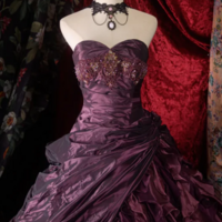 Sweetheart Ball Gown Sleeveless Purple Party Dress Quinceanera Dress - Thumbnail 1