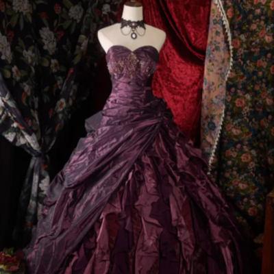 Sweetheart ball gown sleeveless purple party dress quinceanera dress