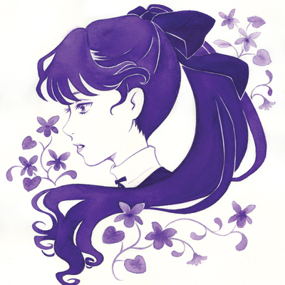 "violet" letter print