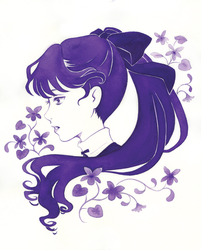 "Violet" letter print