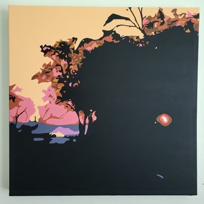 Terror twilight - original painting - square 