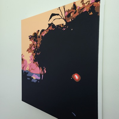 Terror twilight - original painting - square 