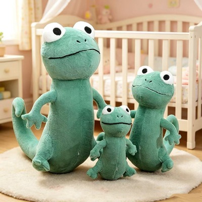 Green lizard plush toy