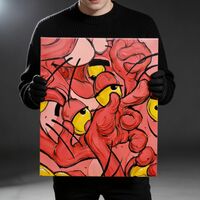 Painting by Moi Martos "Pink Unstructured study" - Thumbnail 1
