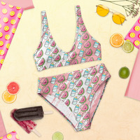 "Watermelon Milkers" Recycled High-Waisted Bikini Set ULTRA LIMITED - Thumbnail 6