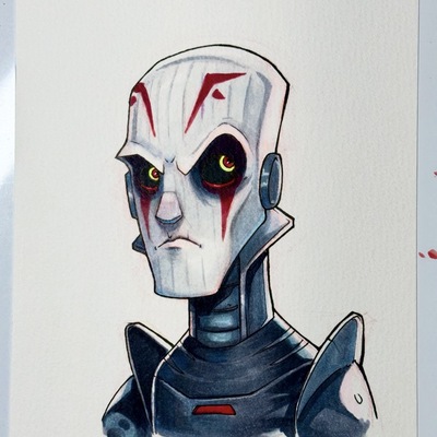 Grand inquisitor star wars day sketch original art