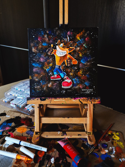Original Painting - Crash Bandicoot 