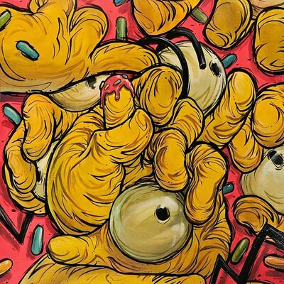 Painting by moi martos "homer unstructured study" 