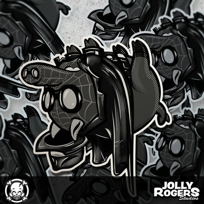 Spider pig noir - sticker