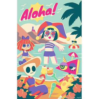 Digital beach poster