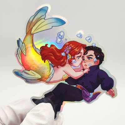 Mermaid & pirate sticker