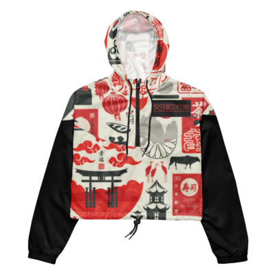 Daijoubu china shine womens cropped windbreaker