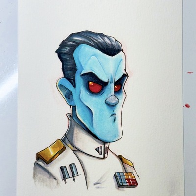  grand admiral thrawn star wars day sketch original art