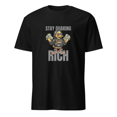 Stay quacking rich – funny streetwear duck aesthetic graphic premium quality 100% ring-spun cotton short-sleeve unisex black t-shirt