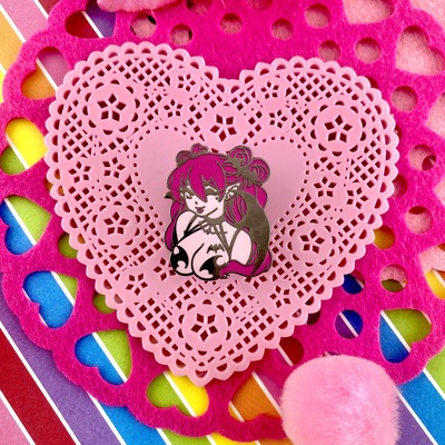 Nibbles the vampire hard enamel pin last one