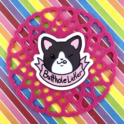 3 x 3 Kitty GLOSSY sticker