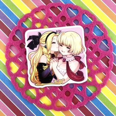 3 x 3 wifes glossy sticker