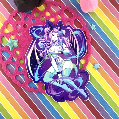3.5 x 5 inch rainbow nova sticker 