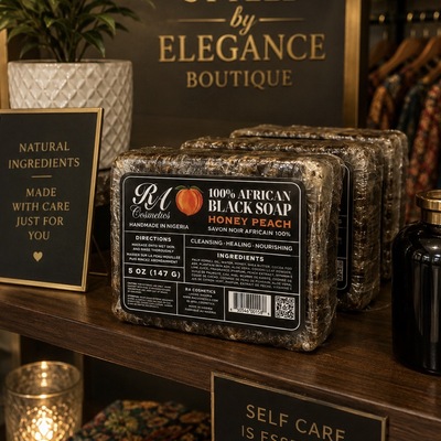 Black soap (honey peach)