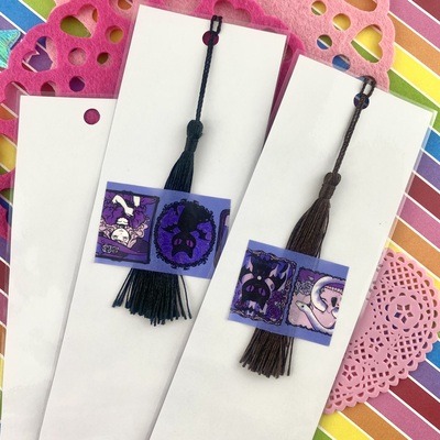 Witch and her familiar thin bookmark 