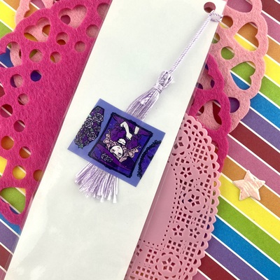Winter girl and pony thin bookmark 