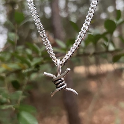 Barbed wire necklace
