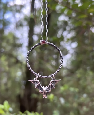 Hooped Bat Necklace