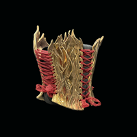 Gold Fire 3 piece wearable ceramic corset by: Nicole Moan  - Thumbnail 3