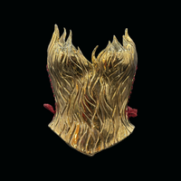 Gold Fire 3 piece wearable ceramic corset by: Nicole Moan  - Thumbnail 8
