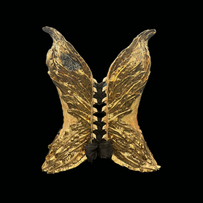 Gold migration 3 piece wearable ceramic corset by: nicole moan 