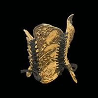 Gold Migration 3 piece wearable ceramic corset by: Nicole Moan  - Thumbnail 5