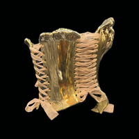Gold Spindle 4 piece wearable ceramic corset by: Nicole Moan  - Thumbnail 5