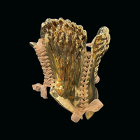 Gold Spindle 4 piece wearable ceramic corset by: Nicole Moan  - Thumbnail 7
