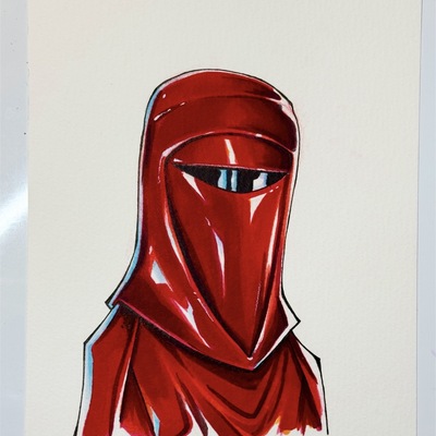 Imperial royal guard star wars day sketch original art