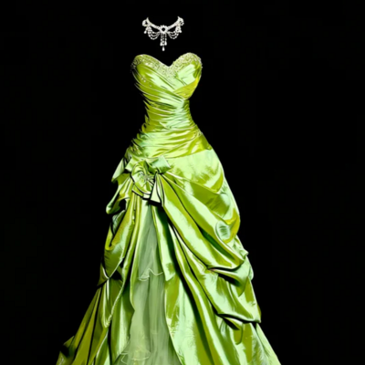 Elegant green retro partry dresses ball gown evening gowns