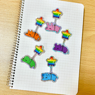 Pride balloons sticker set