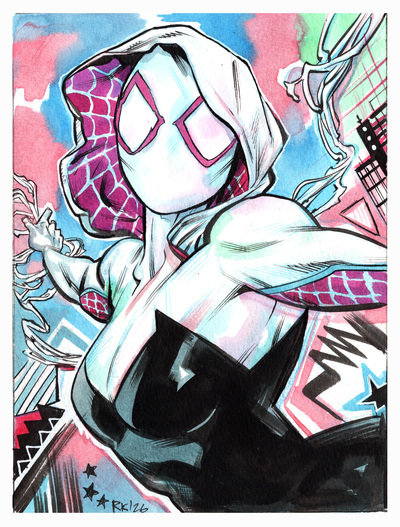 SpiderGwen Original Color Sketch